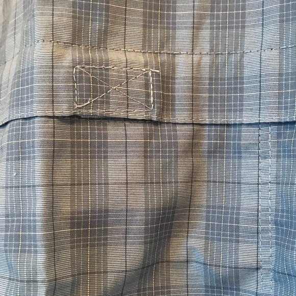 GH Bass Earth Blue Plaid Short Sleeve Two Pocket Men's Shirt Large - Picture 6 of 16